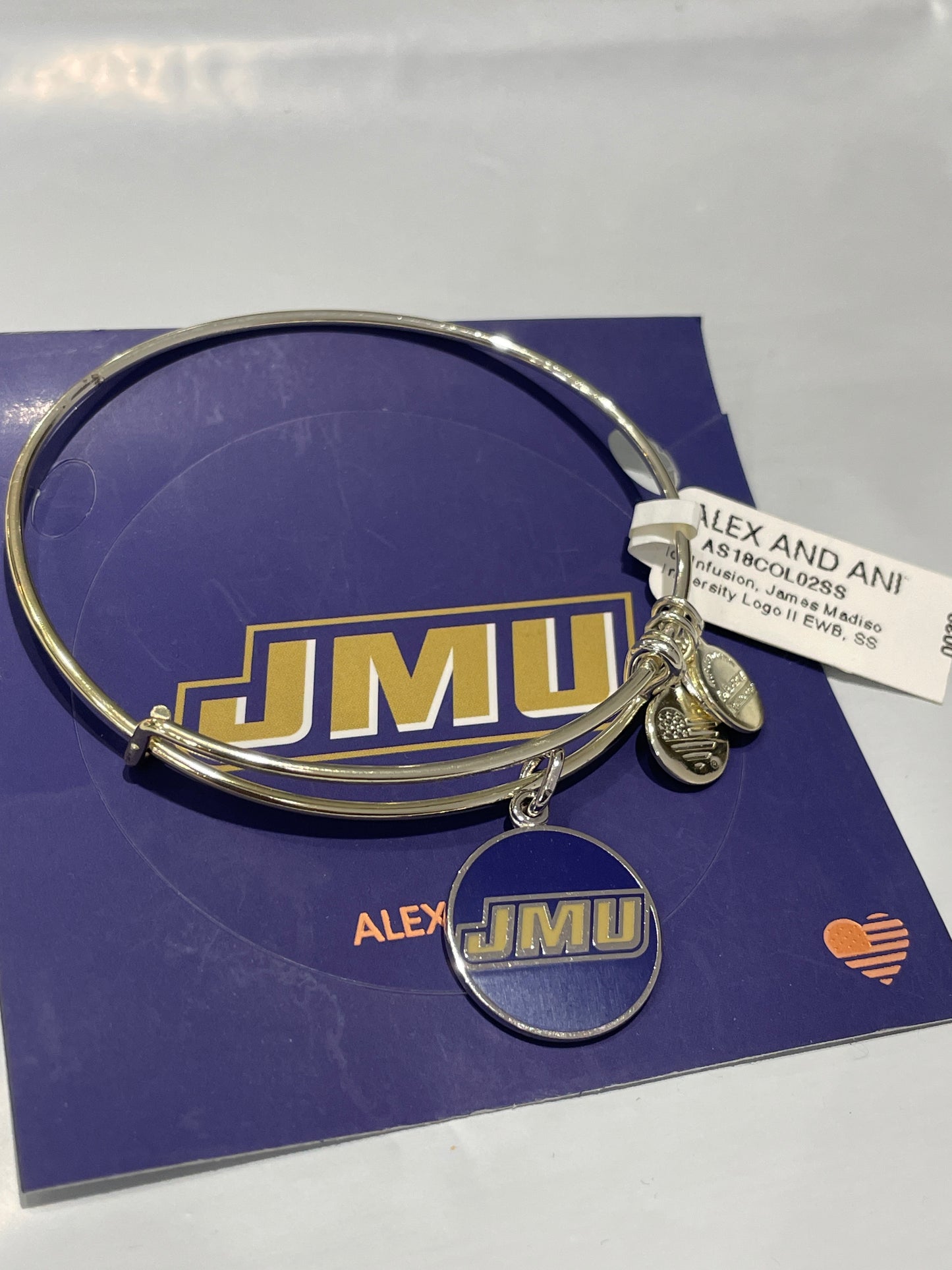 NWT Alex and Ani JMU James Madison University Bracelet