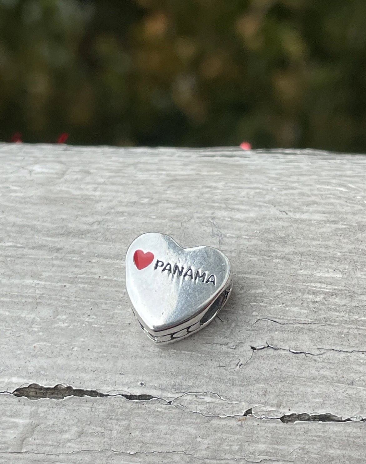 Pandora Panama Heart Flag Country Exclusive Travel Charm