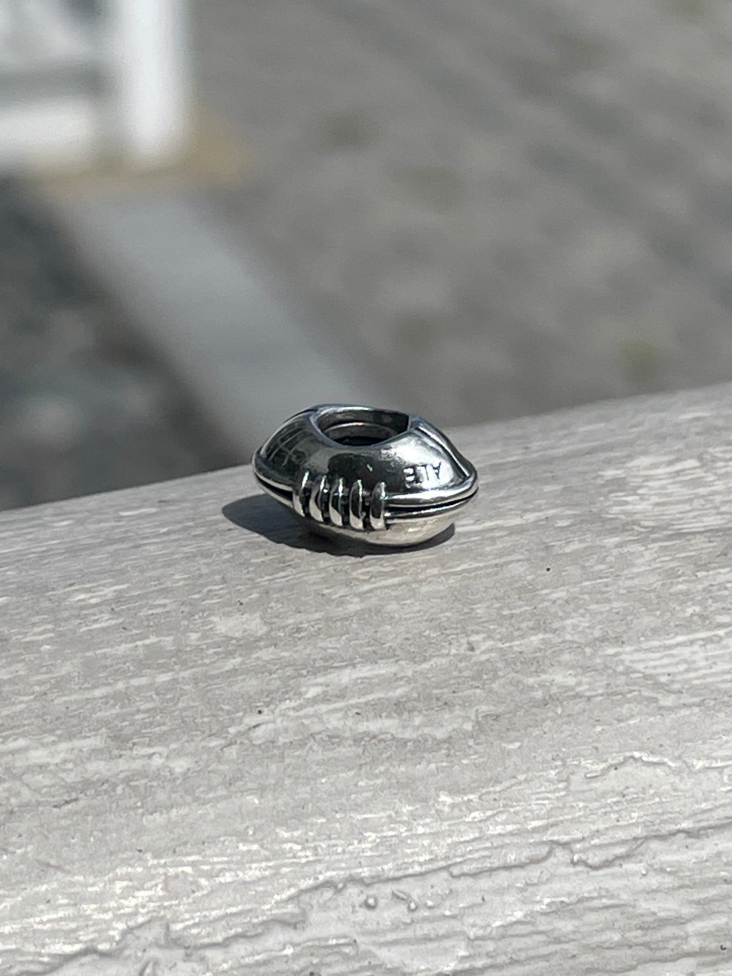 Retired Pandora 790384 Silver Football Charm