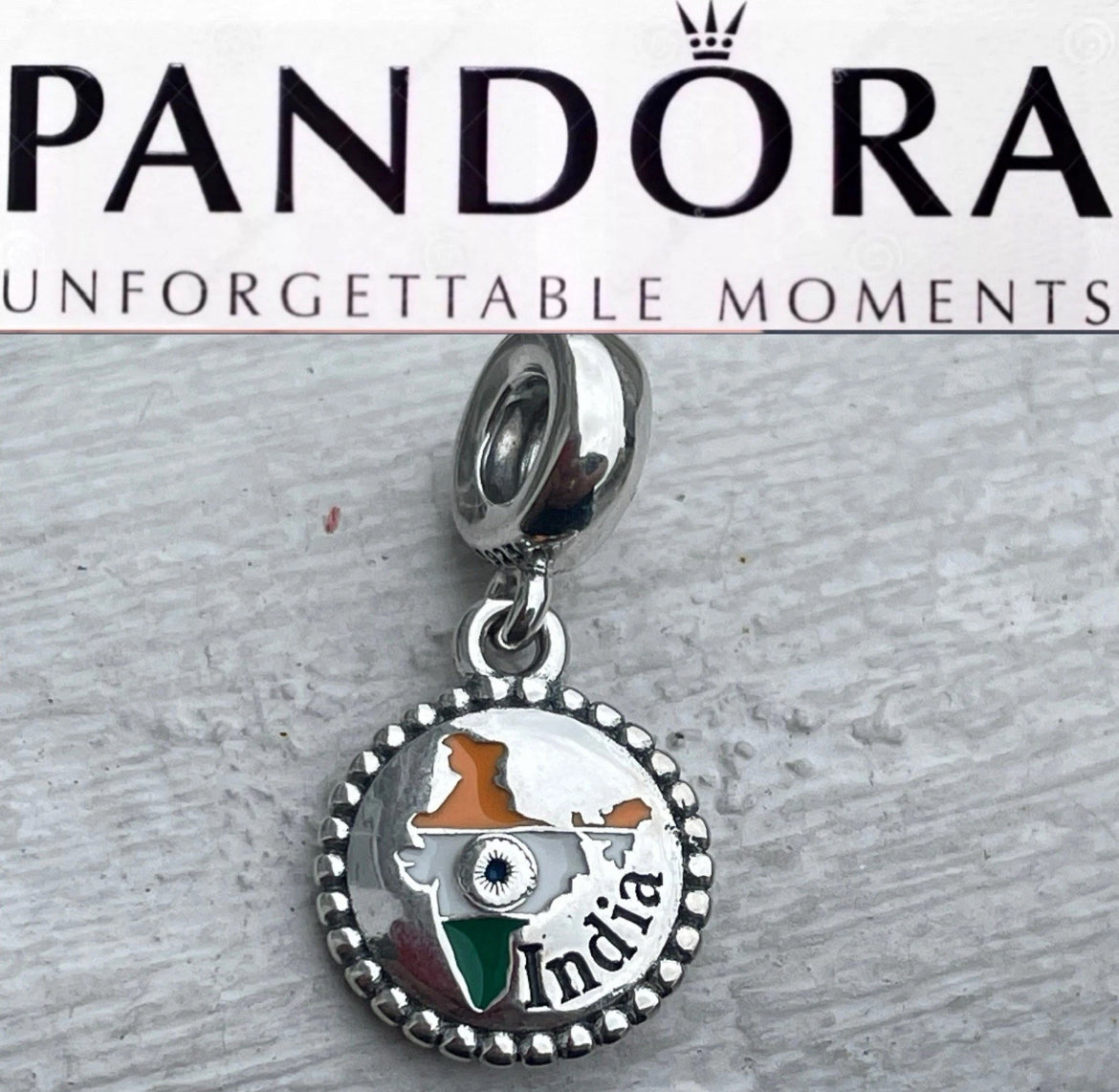 Pandora India Map Flag Country Exclusive Dangle Charm