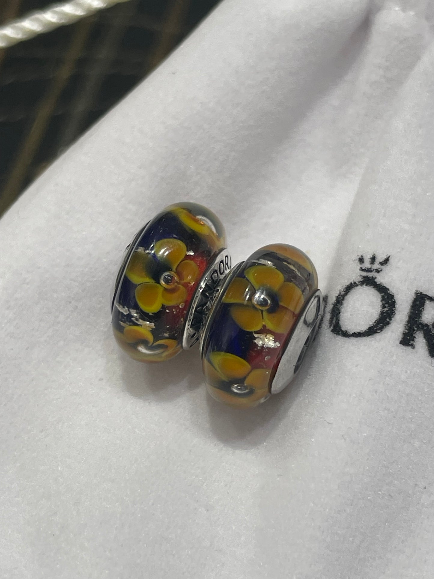 Pandora Matching Midnight Garden Stroll Murano Charms