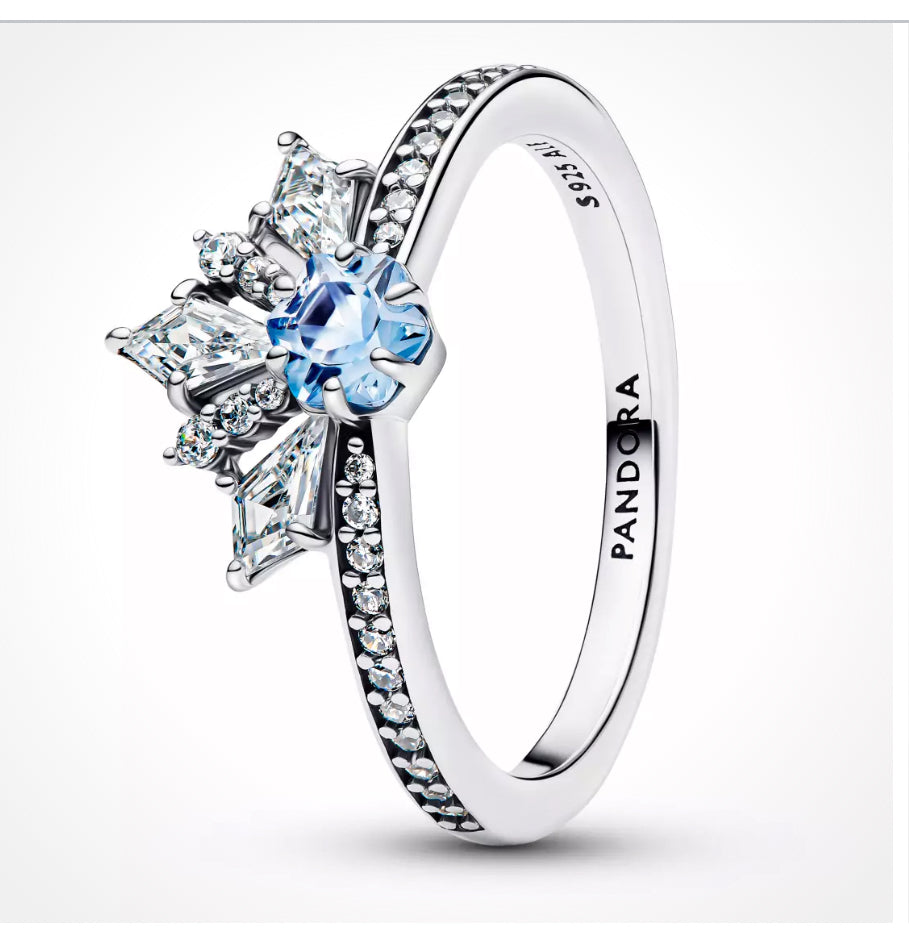 Pandora Disney Frozen Queen Elsa Tiara Ring 194134C01-54 Size 7
