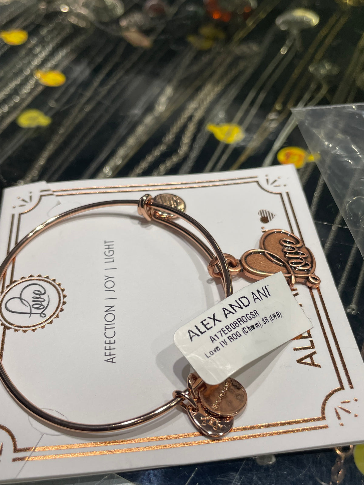 Alex and Ani Rose Gold Tone Love Bracelet - New with tags & gift box