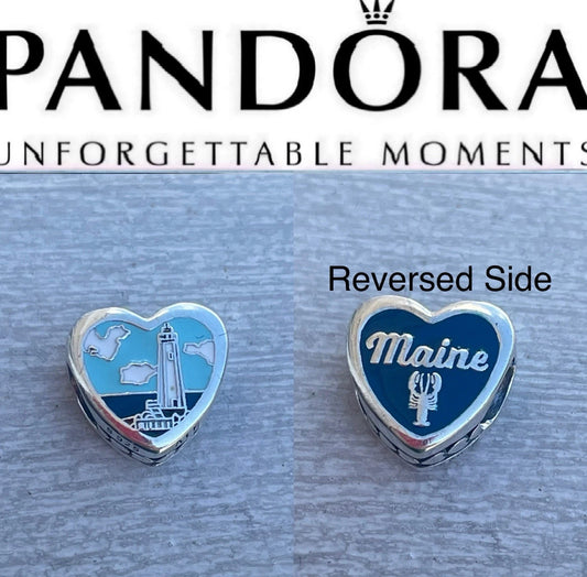 Pandora Maine Exclusive Scenic Travel Heart Charm