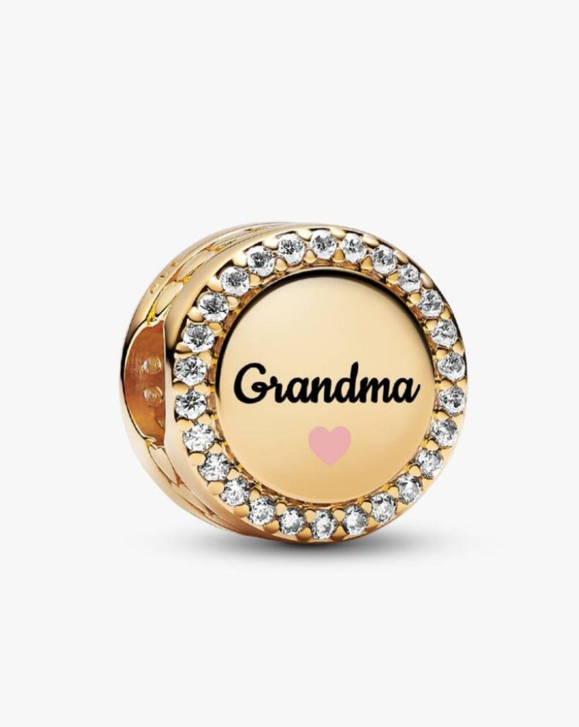 Pandora Grandma Shine Gold Round Signet Family Charm