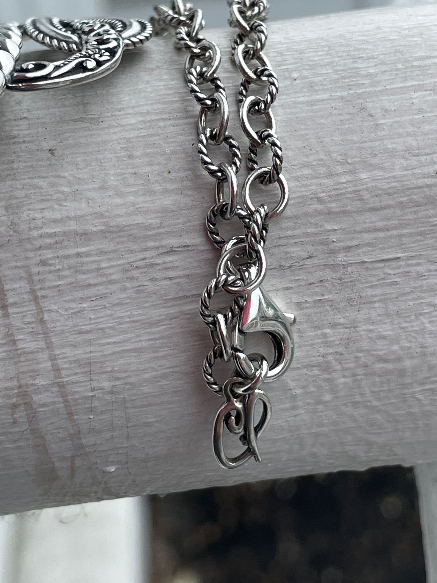 Designer Carolyn Pollack Relios Lasting Connections 925 Sterling Silver Statement Necklace 16”