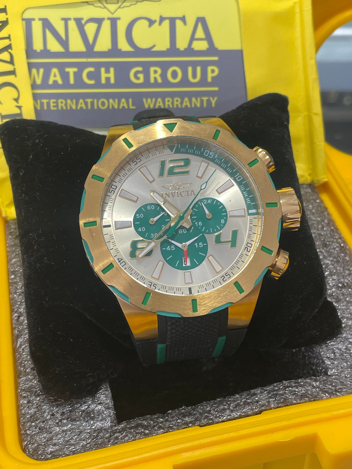 Invicta S1 Rally Model 21428 Chronograph Watch - New with Cert Papers & Case