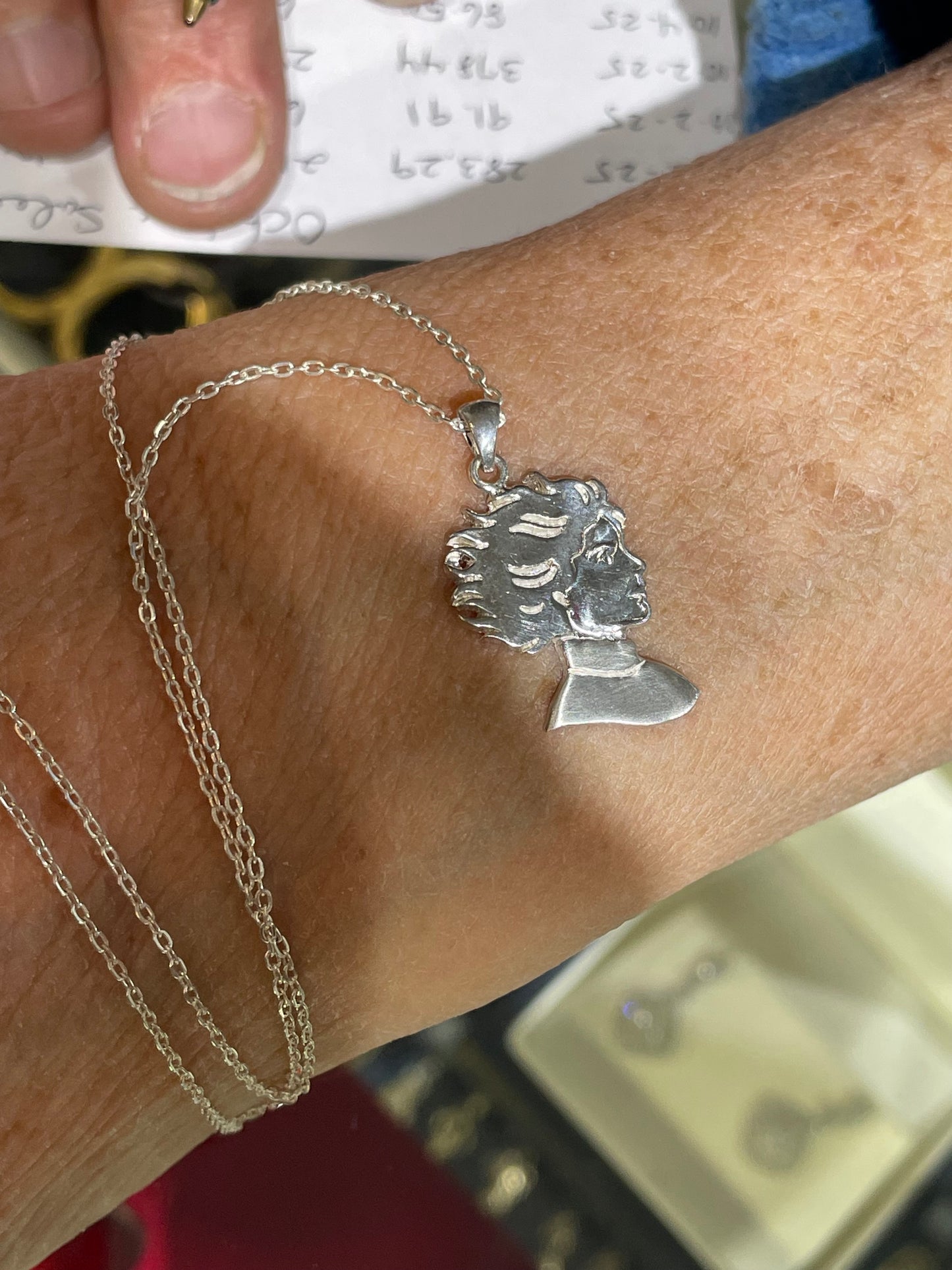 Kristin Kreuk Madwoman’s Library Bookclub Logo Sterling Silver Necklace