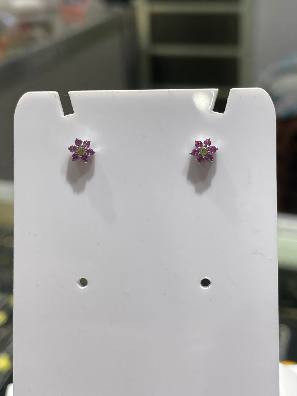 925 Sterling Silver Children’s Pink Flower Stud Earrings