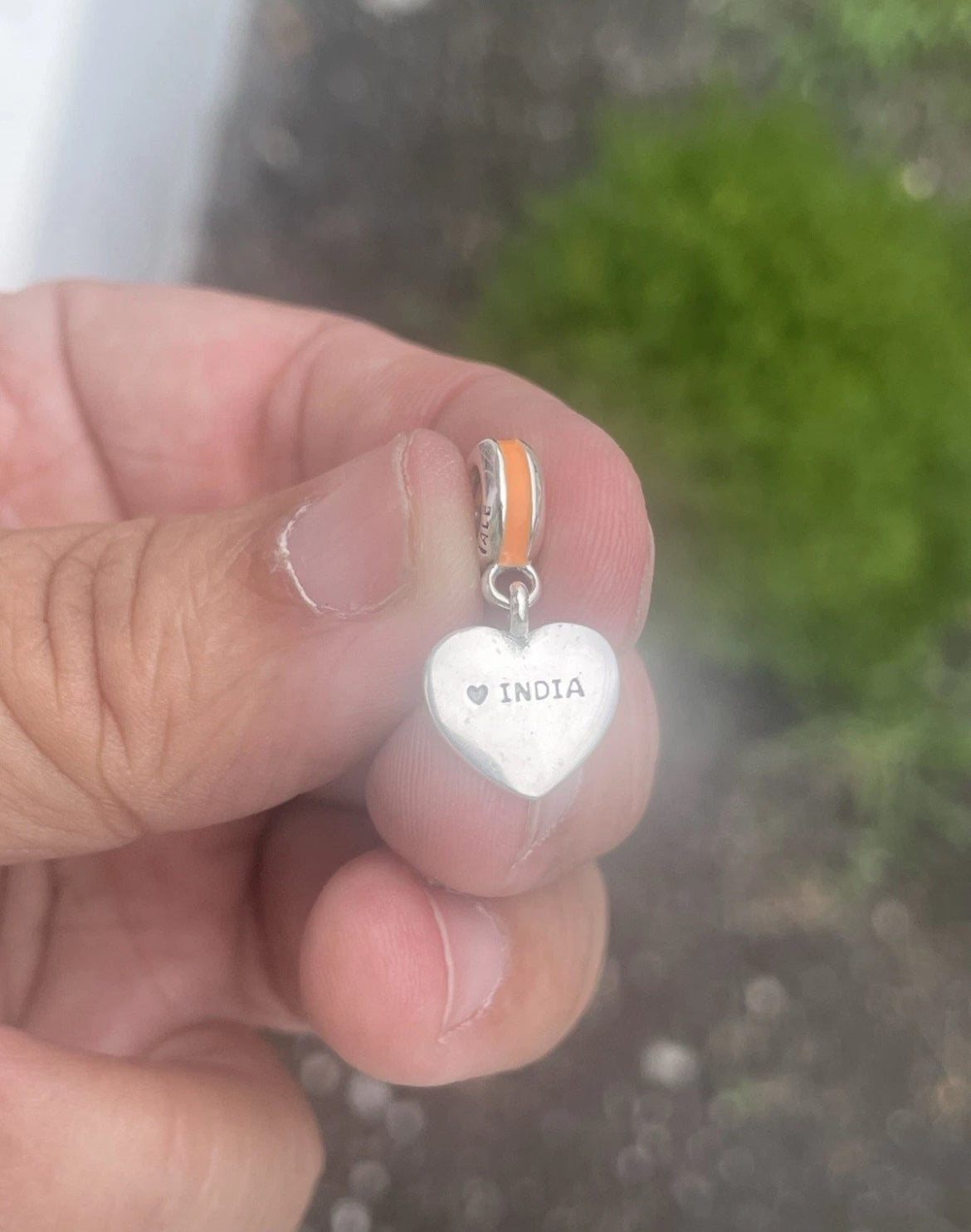 Pandora India Flag Country Exclusive Dangle Heart Charm