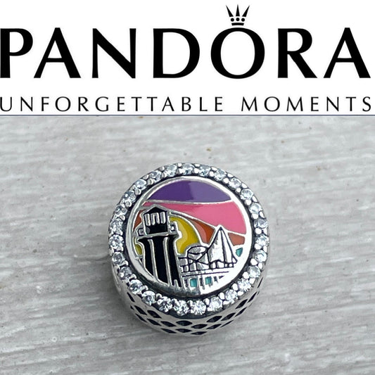 Pandora Sandusky Ohio State Exclusive Travel Signet Round Charm