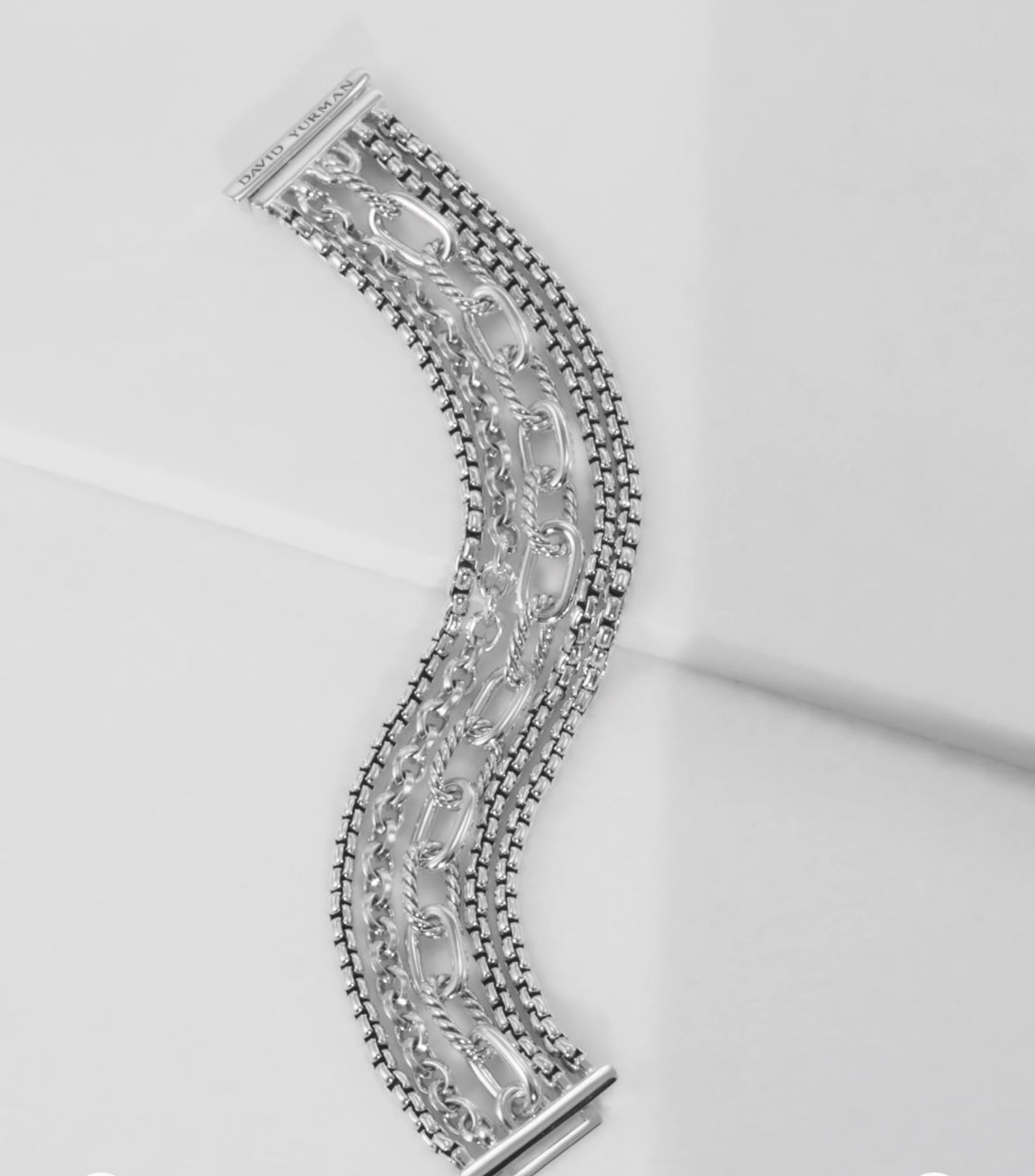 David Yurman Multi Row Chain Bracelet Size M (7.25”)