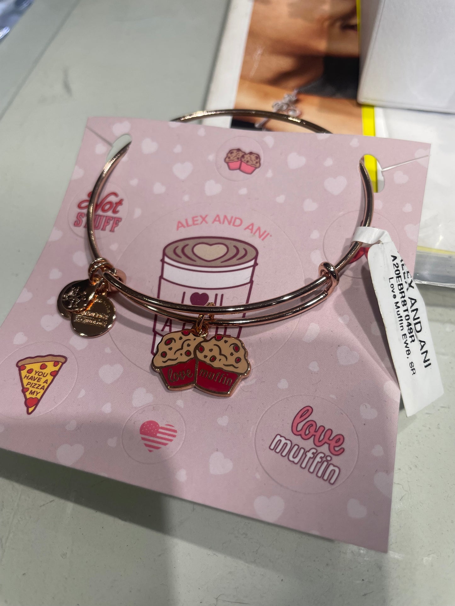 Alex and Ani Love Muffin Rose Gold Tone Bracelet