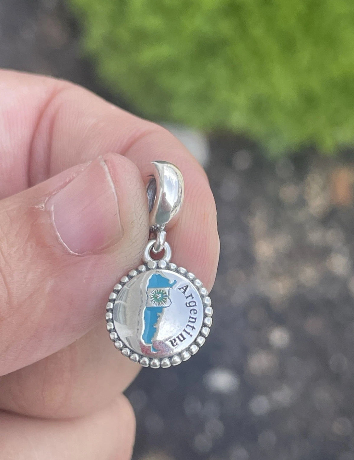 Pandora Argentina Country Map Flag Exclusive Travel Dangle Charm