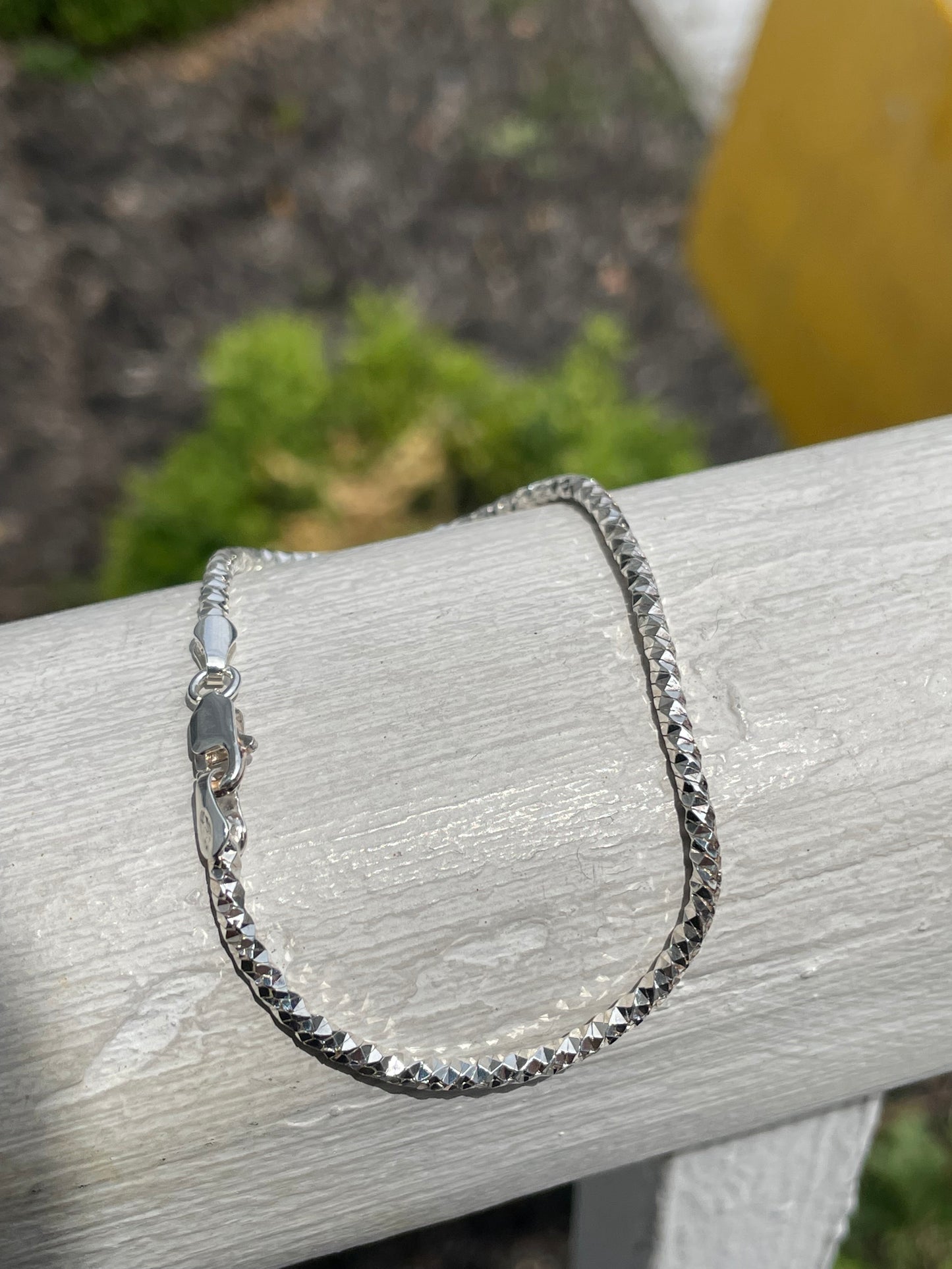 925 Sterling Silver Rock Cut Cobra Style Snake Bracelet 7.25”