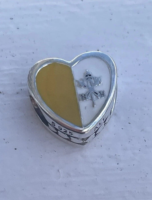 Pandora Vatican Exclusive Flag Heart Travel Charm