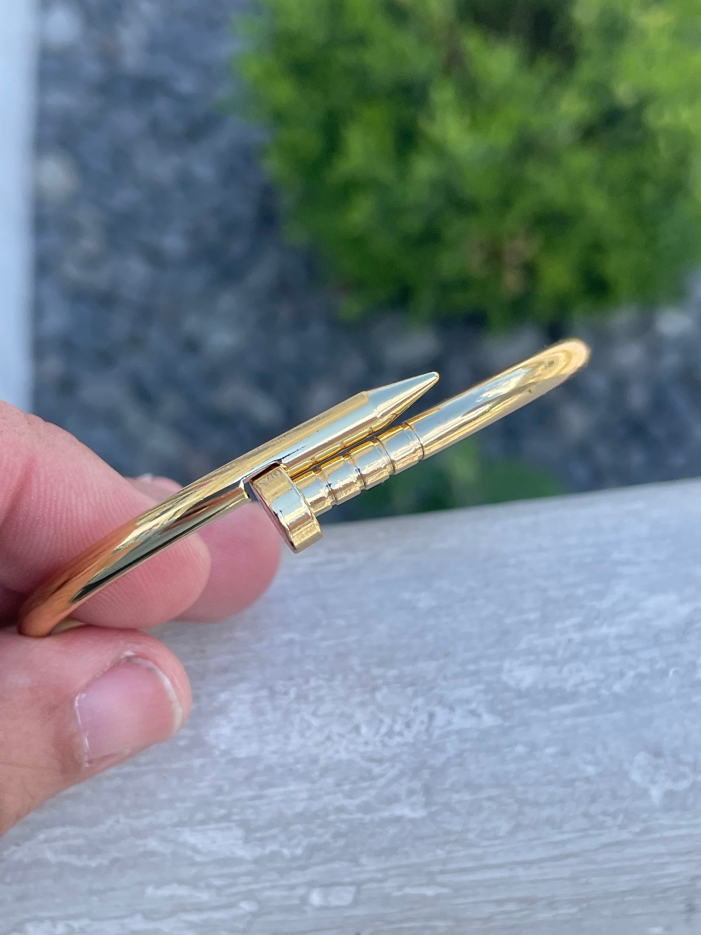 Cartier Style Lookalike Curved Nail Bangle Bracelet