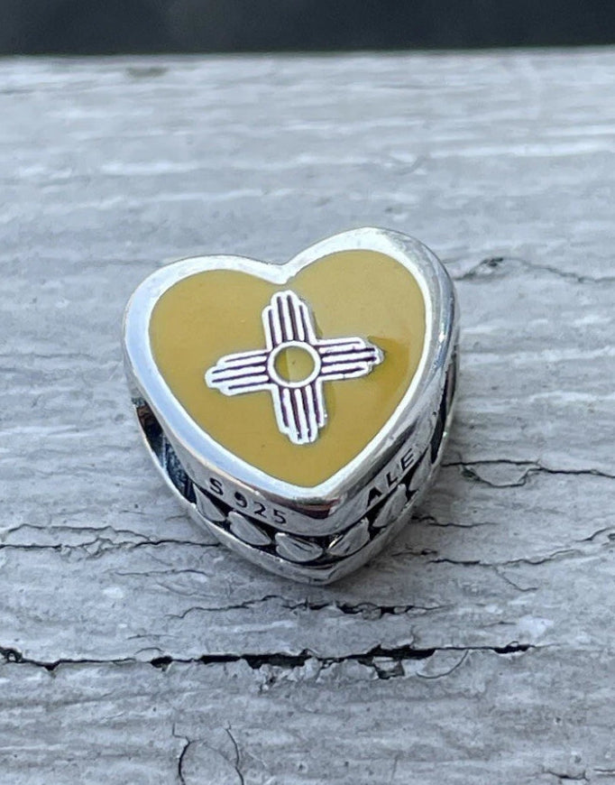 Pandora New Mexico State Flag Exclusive Heart Charm
