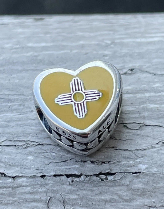 Pandora New Mexico State Flag Exclusive Heart Charm