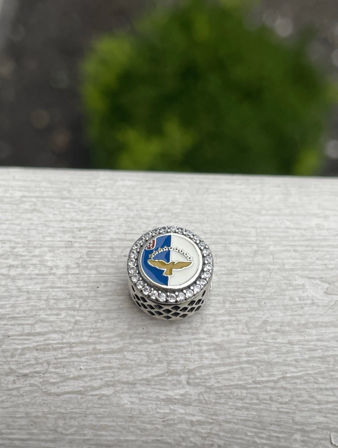 Pandora Azores Islands Exclusive Country Flag Colors Round Signet Charm