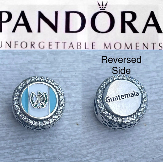 Pandora Country of Guatemala Exclusive Round Signet Flag Charm