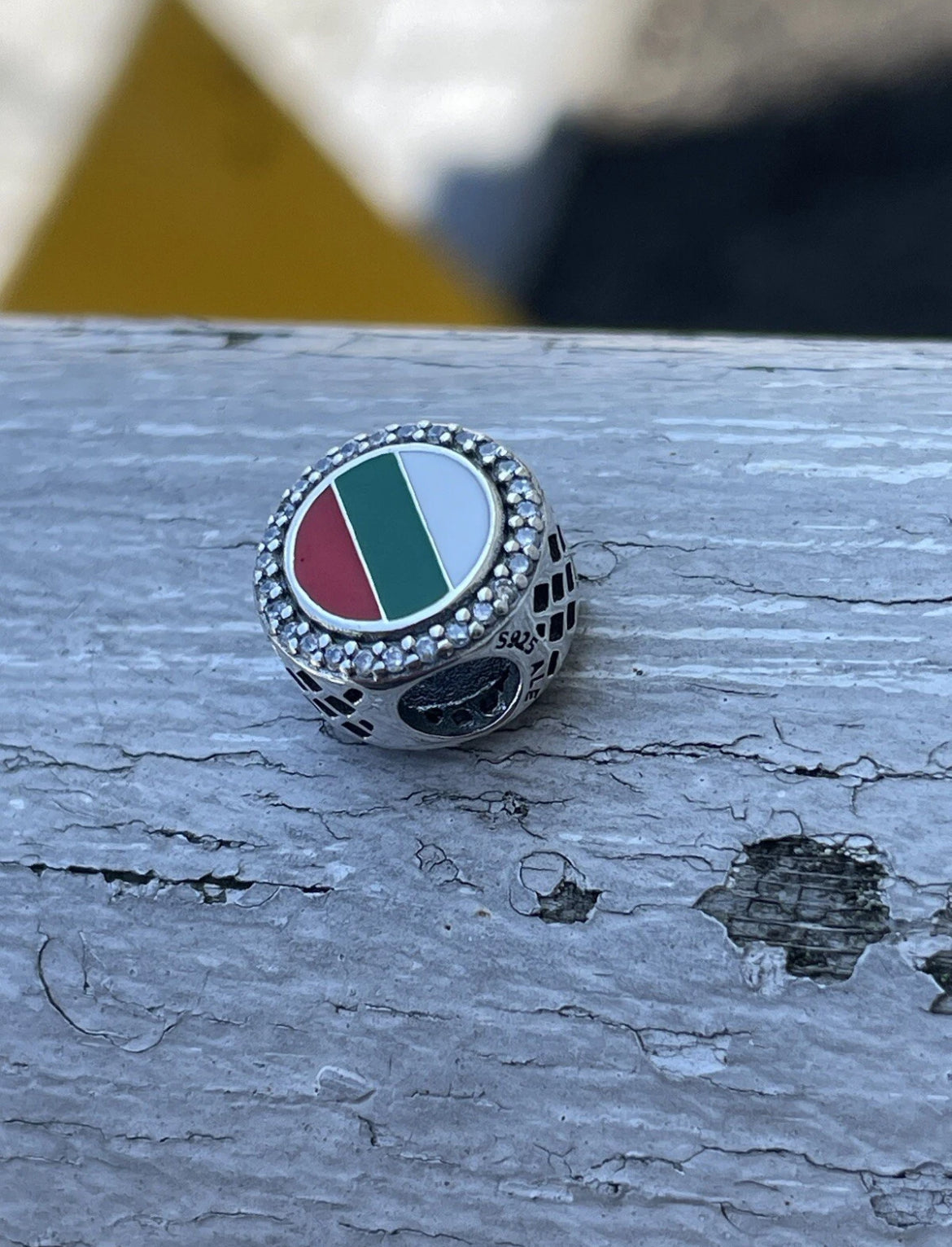 Pandora Bulgaria Country Exclusive Round Signet Flag Charm