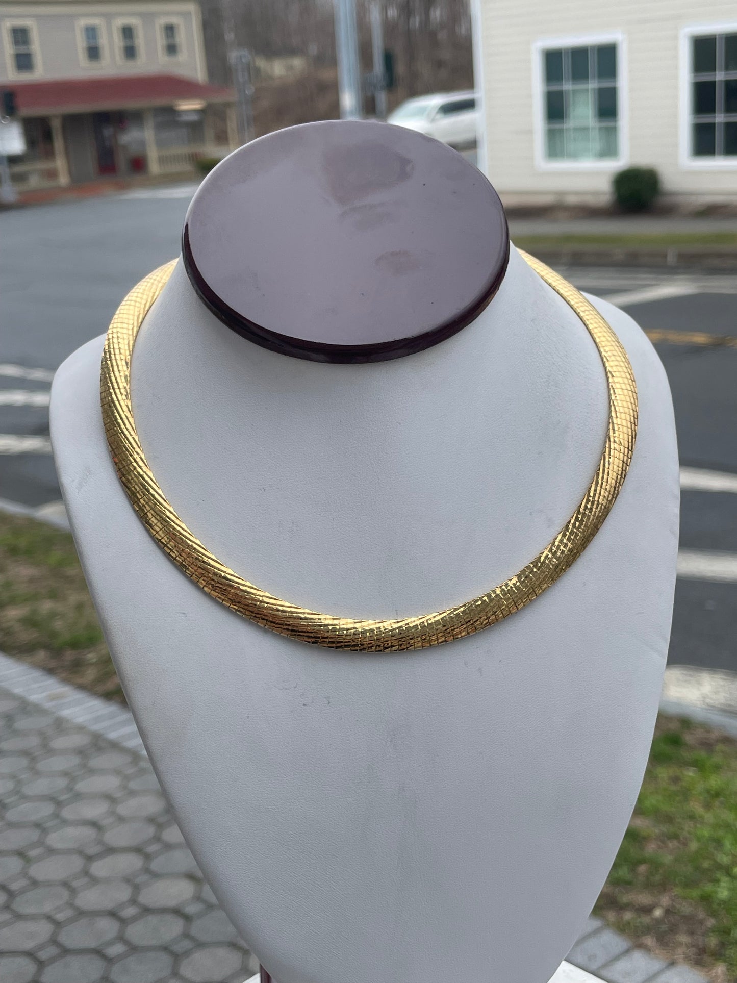 925 Sterling Silver Vermeil 9mm Thick Omega Chain 16”