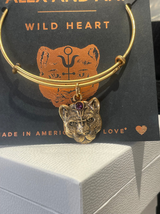 Alex and Ani Wild Heart Gold Tone Bracelet