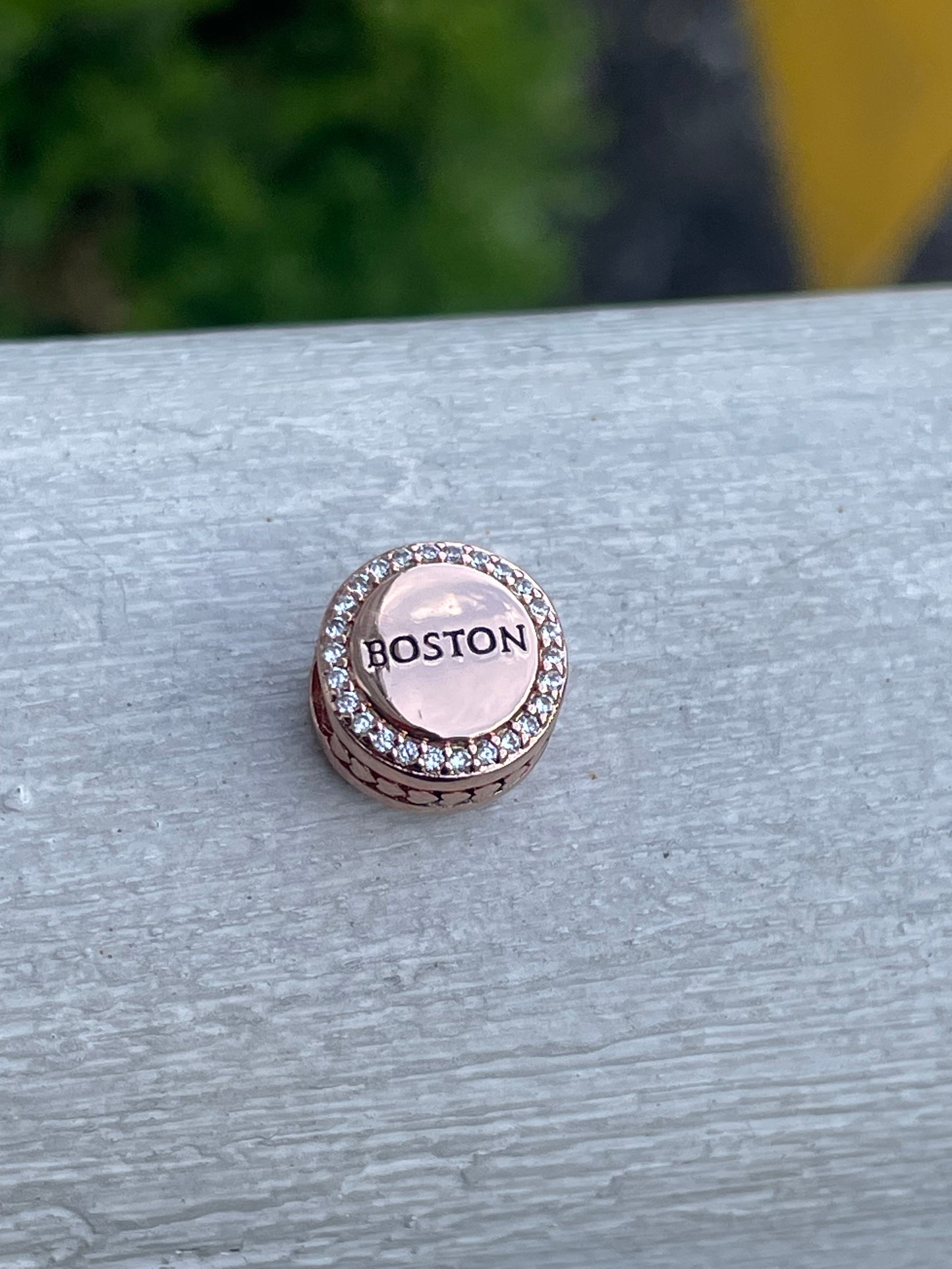 Pandora Boston Massachusetts State Exclusive Rose Gold Iconic Ship Signet Travel Charm