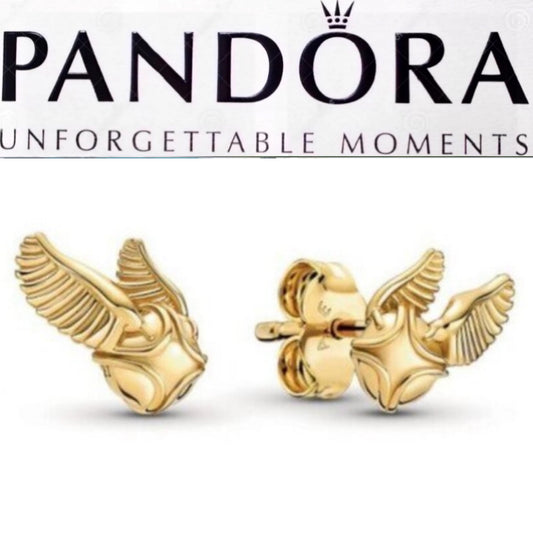 Pandora Harry Potter Golden Snitch Stud Earrings