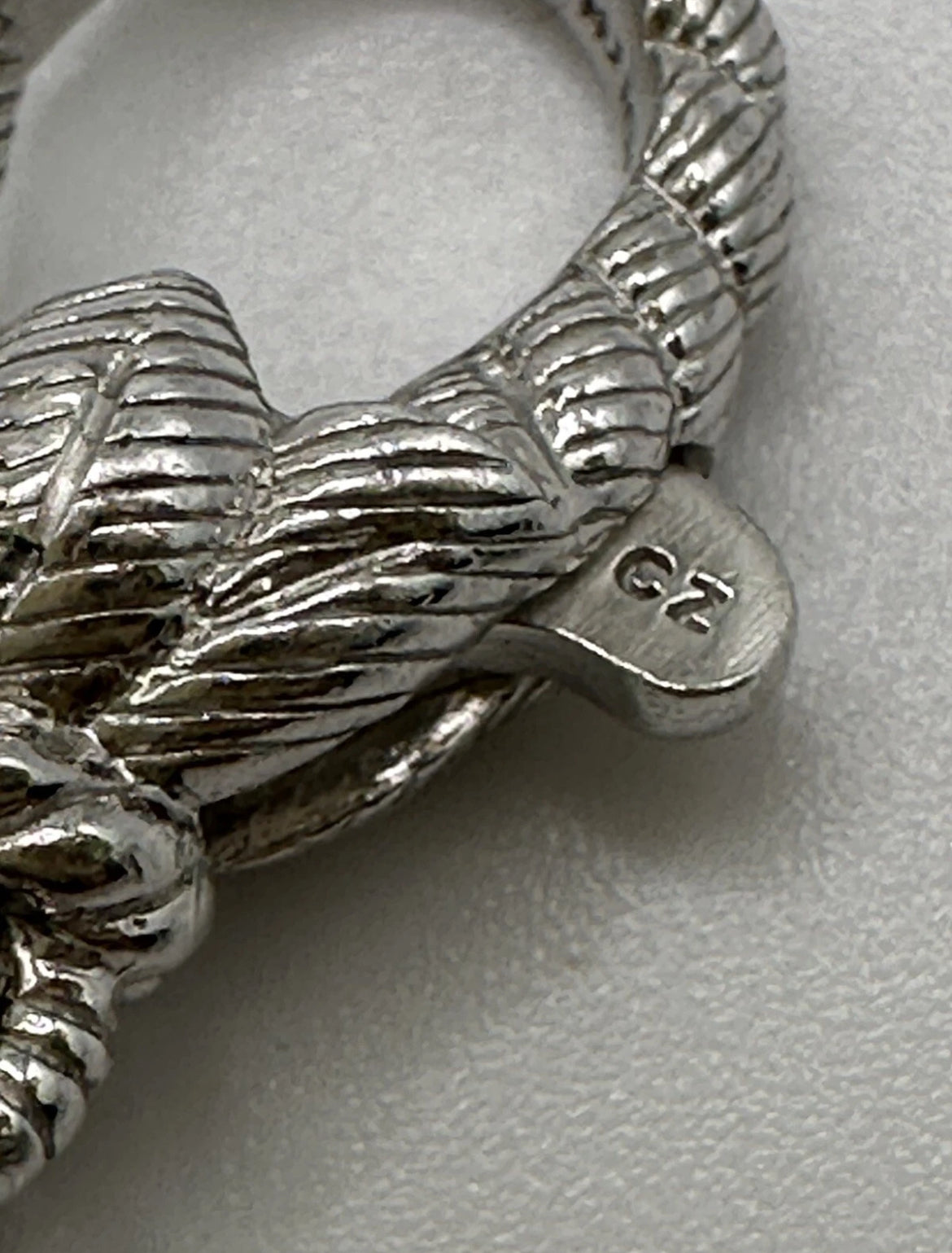 Judith Ripka Silver Fleu de Lis Link Bracelet 7-8” (K29)