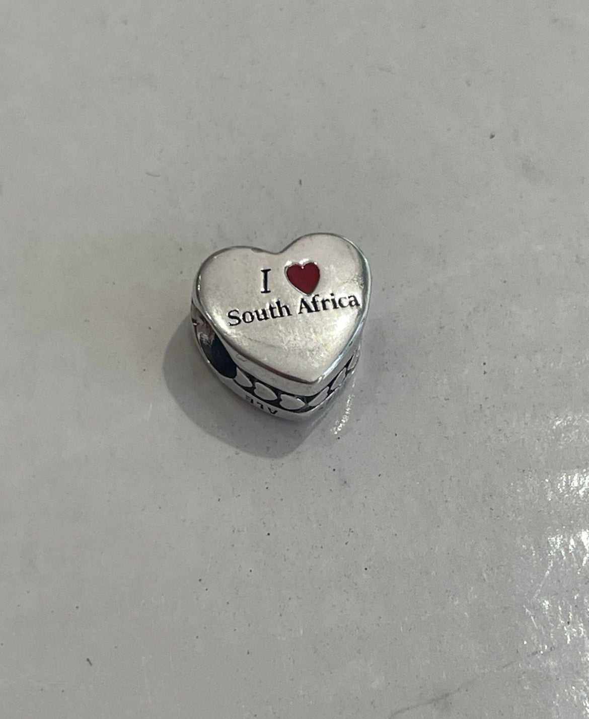 Rare Pandora South Africa Country Exclusive Heart Flag Charm