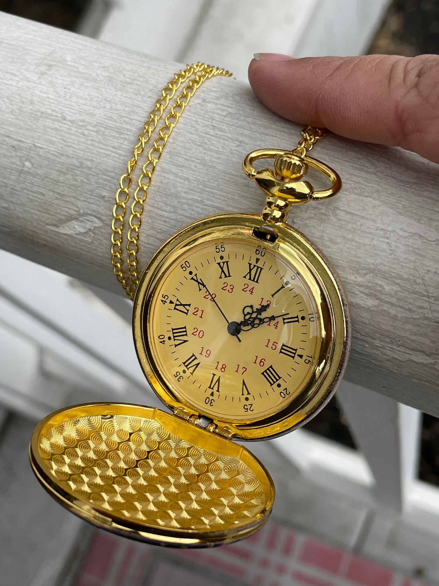 250th Anniversary USA Gold tone Pocket Watch w/ Chain