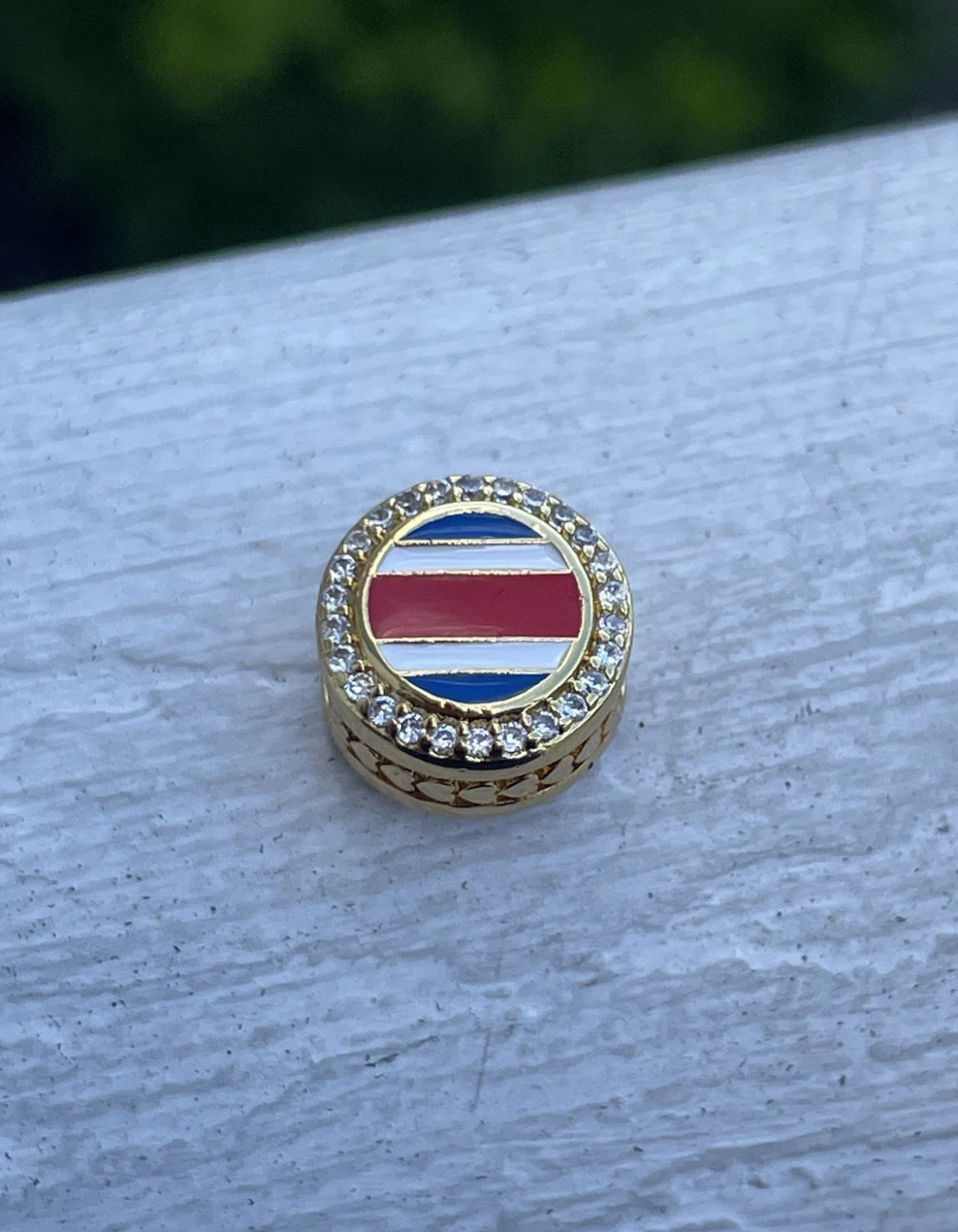 Pandora Costa Rica Country Flag Exclusive Gold Shine Travel Signet Charm
