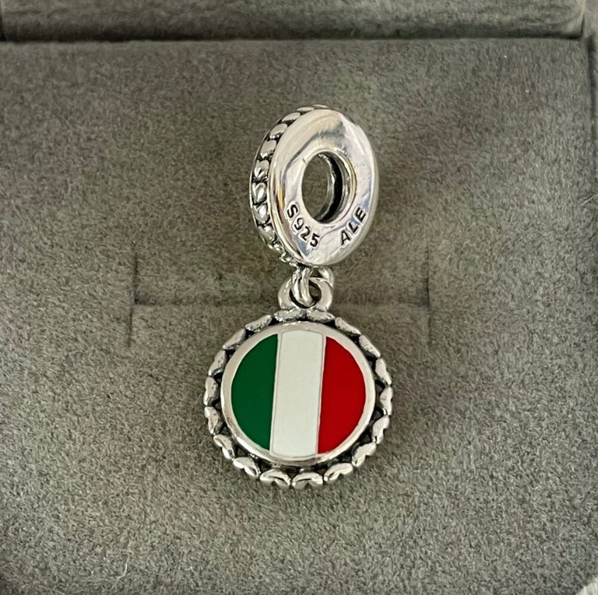 Pandora Country of Italy Exclusive Flag Dangle Charm