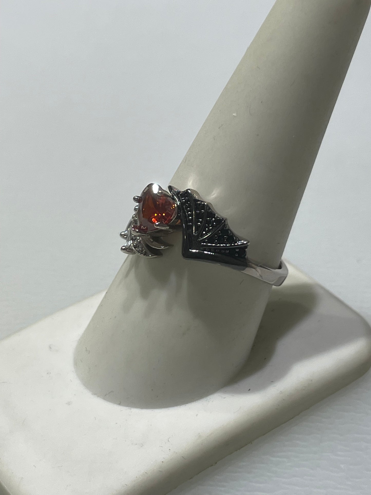 925 Sterling Silver Devilish Angel Ring Size 9