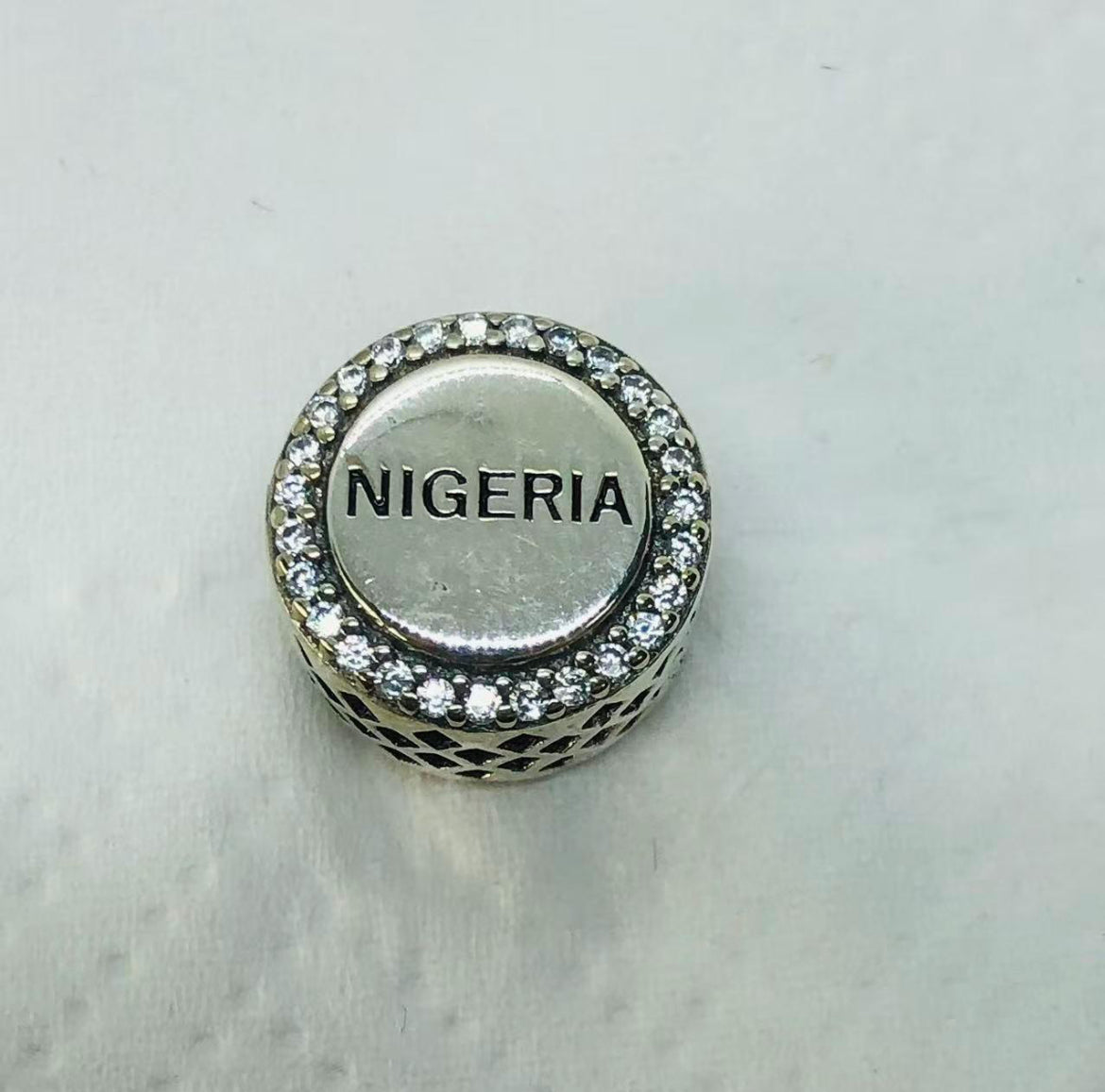 Pandora Country of Nigeria Exclusive Round Flag Signet Charm