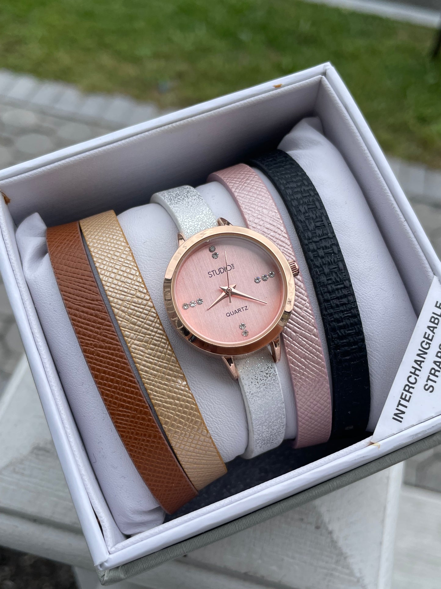 Studio Time Multiple Interchangeable Strap Watch