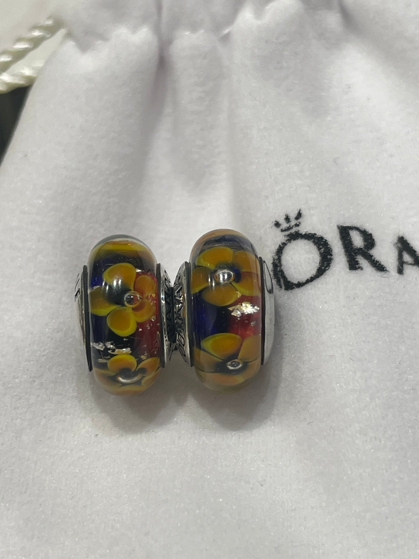 Pandora Matching Midnight Garden Stroll Murano Charms