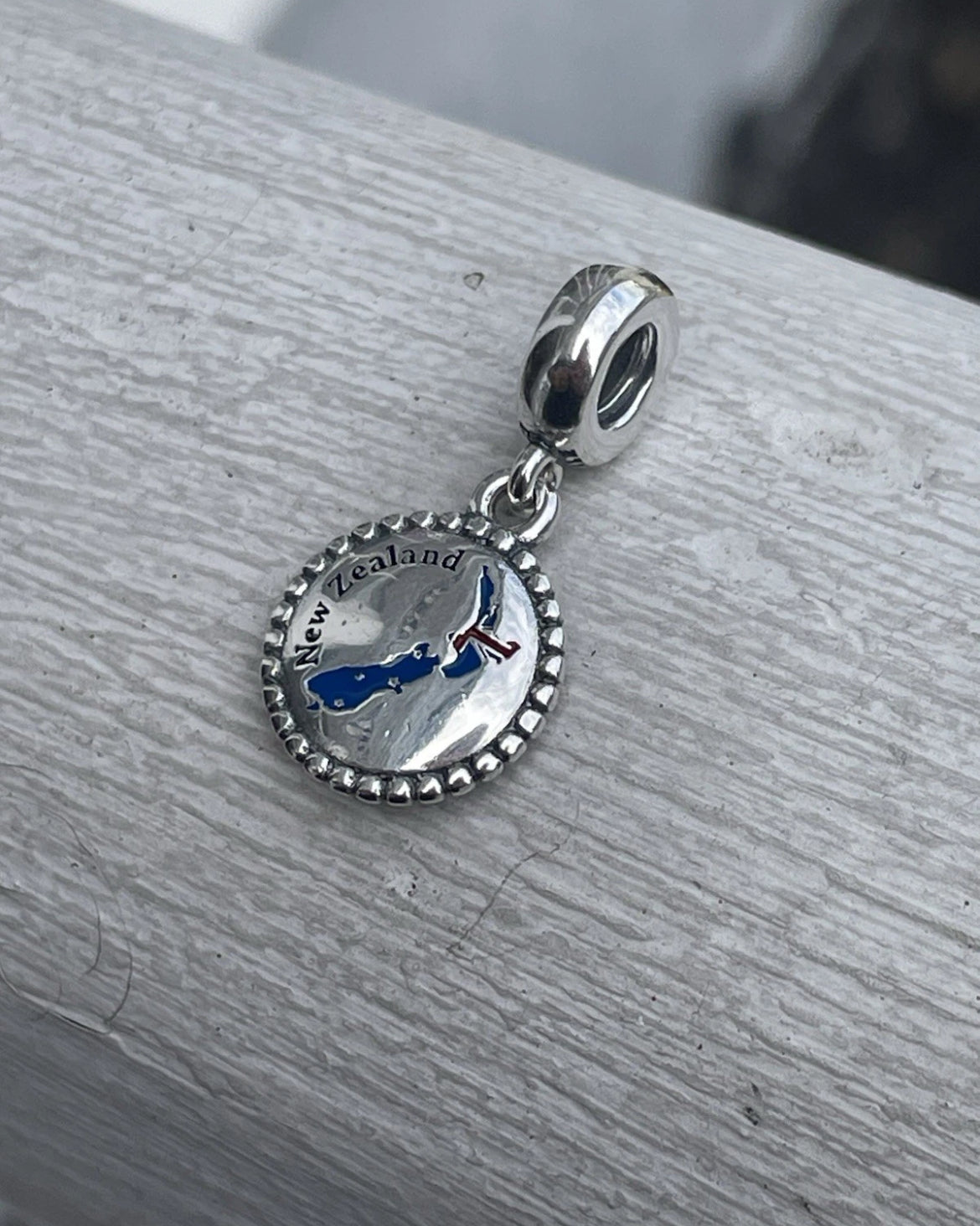 Pandora New Zealand Country Map Flag Exclusive Travel Dangle Charm