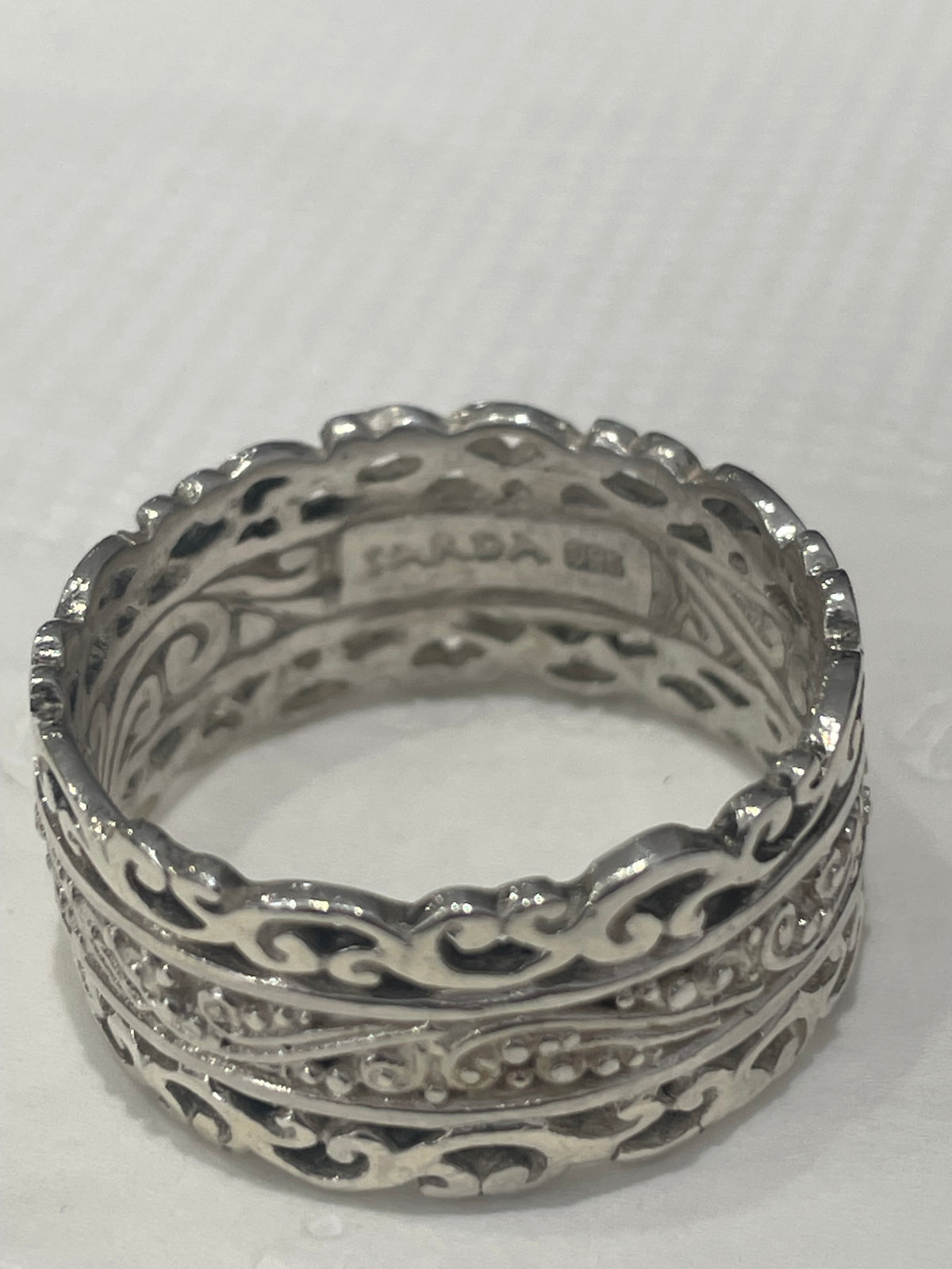 Designer Sarda 925 Sterling Silver Bali Style Band Ring Size 11