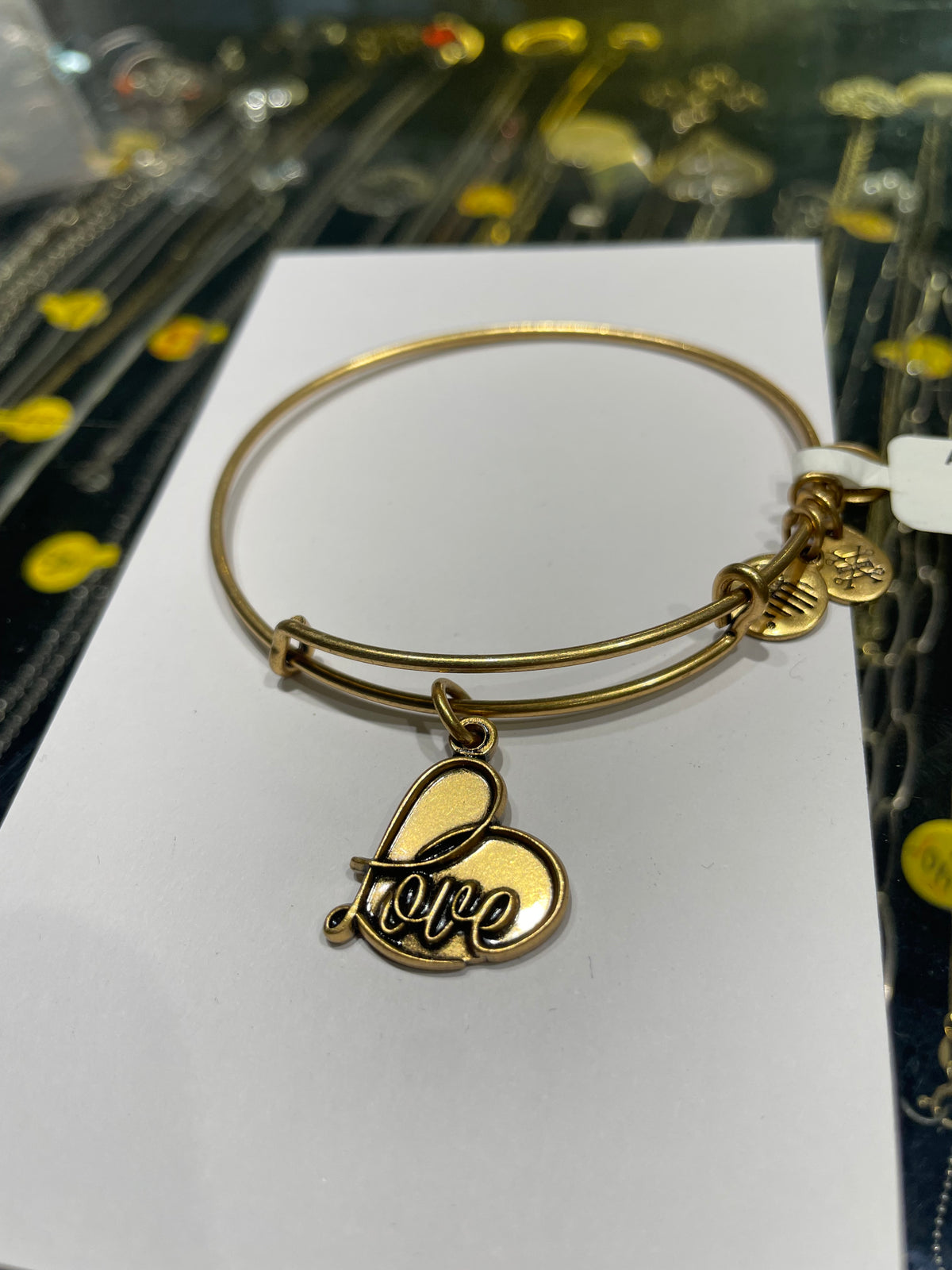 Alex and Ani Gold Tone Love Bracelet - New with tags & gift box