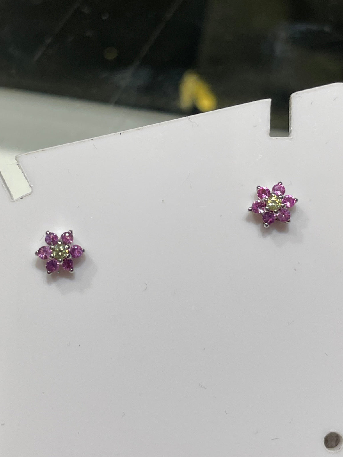 925 Sterling Silver Children’s Pink Flower Stud Earrings
