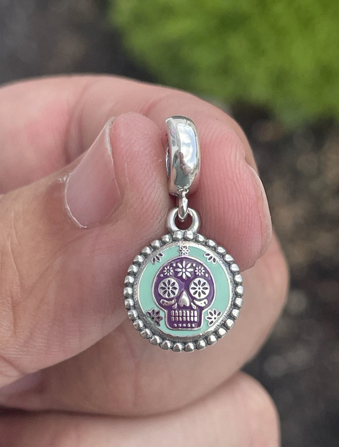 Pandora Calavera Sugar Skull Mexico Exclusive Dangle Moments Charm