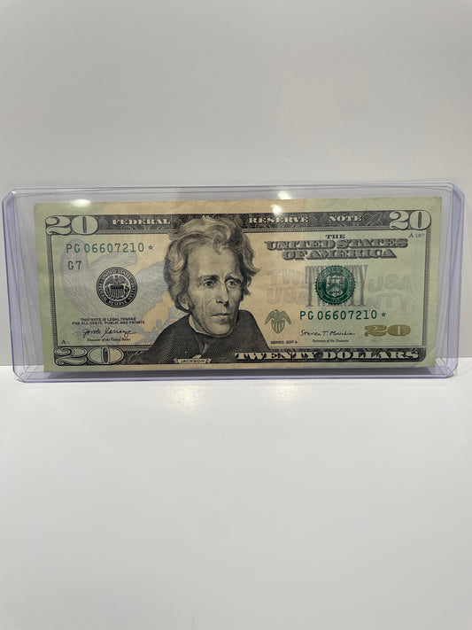 2017 A series U.S. $20 Star note bill
