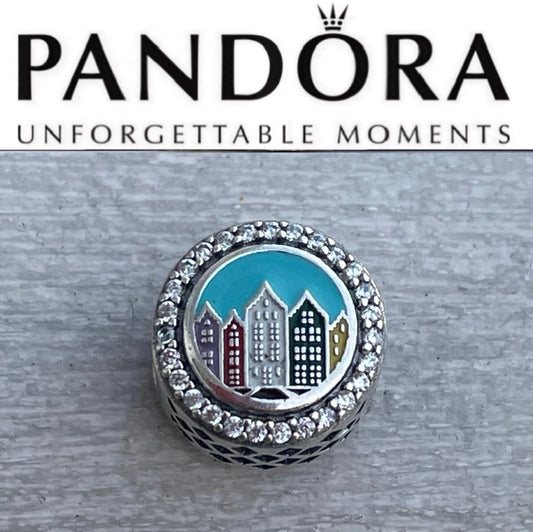 Pandora Brugge Houses Bruge Belgium Country Exclusive Signet Charm 792016CZ_E096