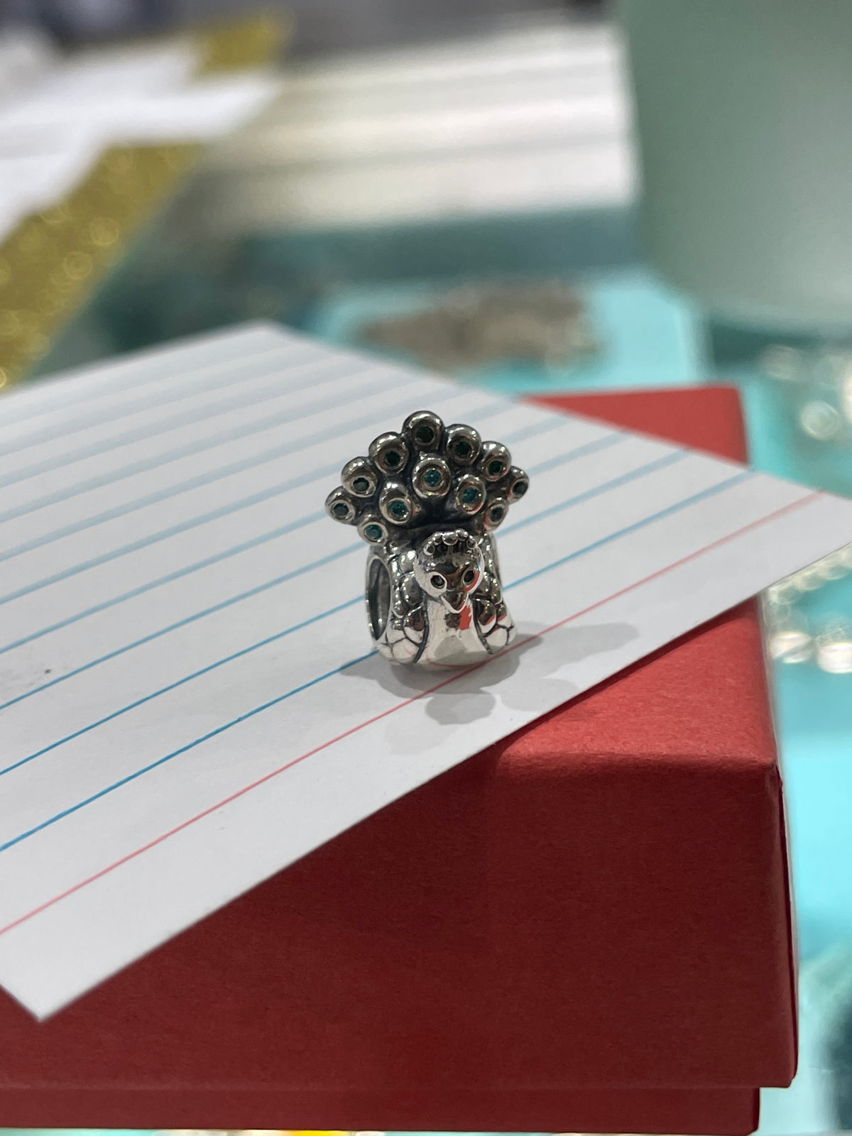 Retired Pandora 791227MCZ Peacock Charm