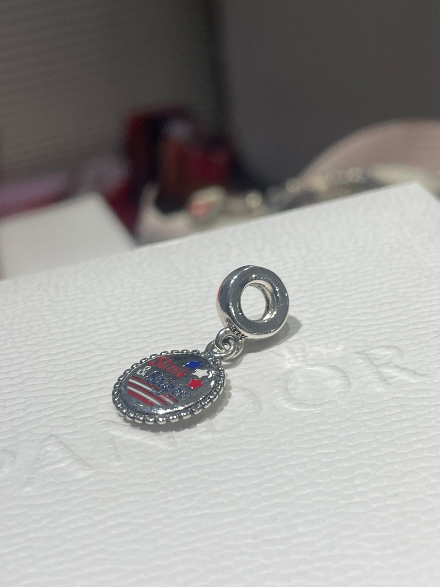 Pandora United States Exclusive Stars & Stripes Dangle Charm