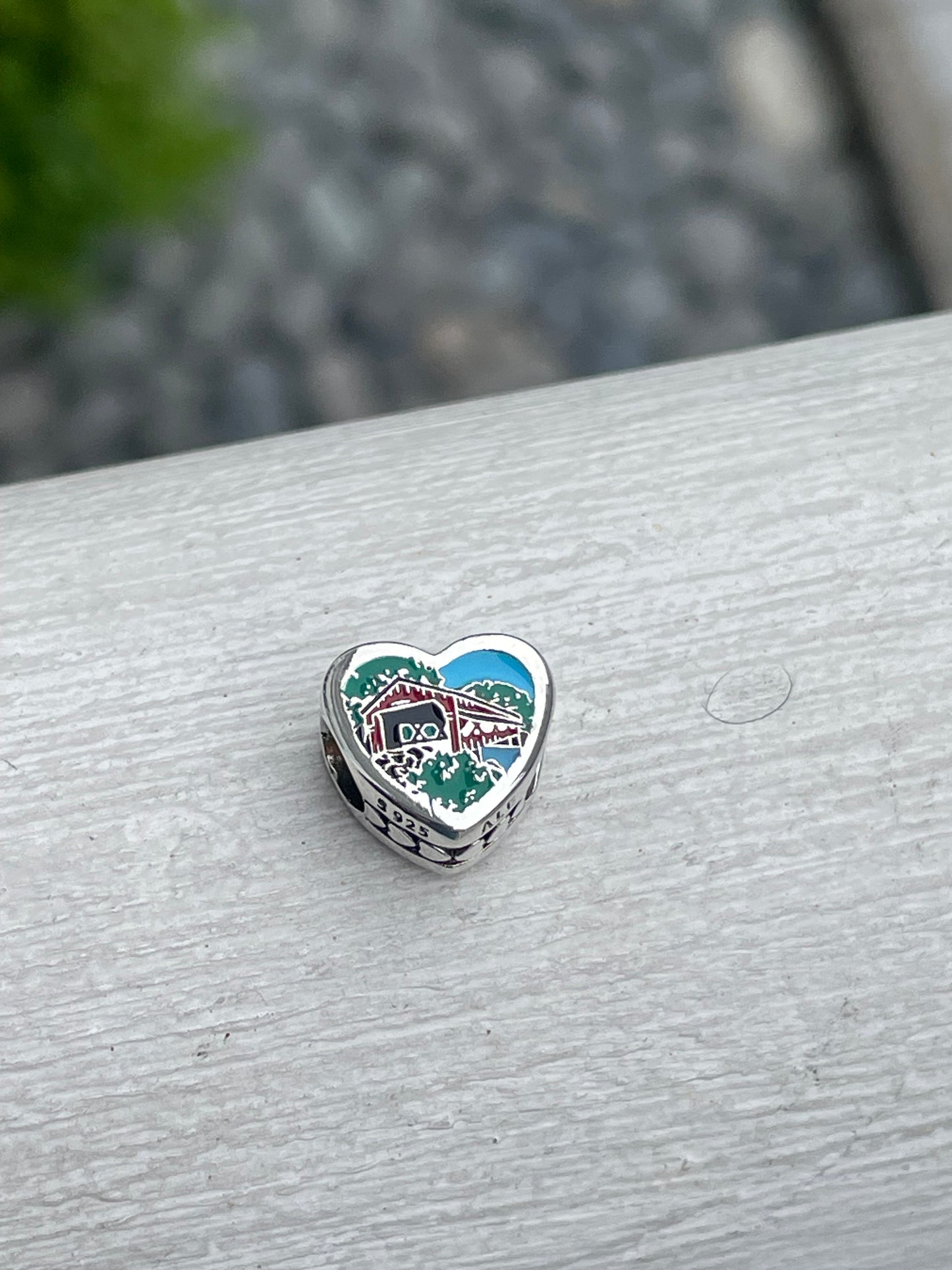 Pandora Ohio State Exclusive Scenic Heart Travel Charm