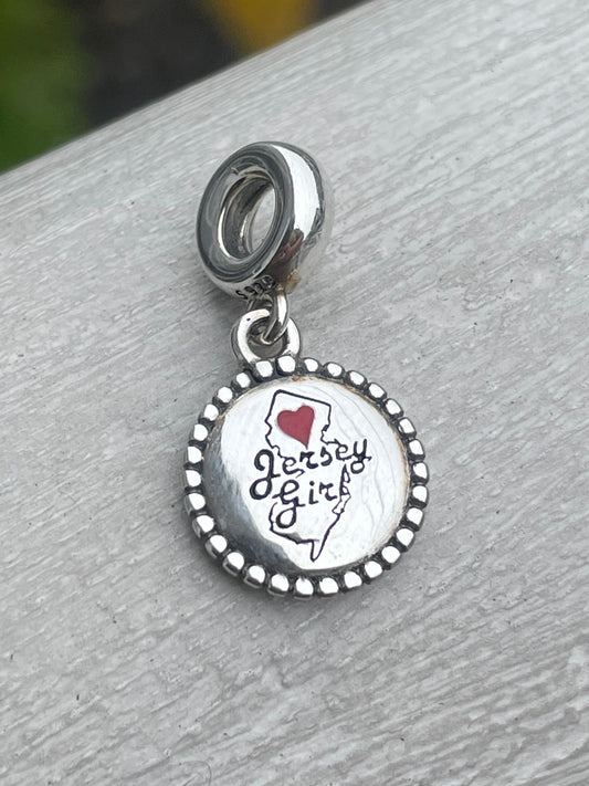 Pandora Jersey Girl New Jersey State Exclusive Dangle Moments Travel Charm